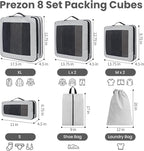 Compression Packing Cubes for Travel, Lightweight Vacation Travel Essentials, Travel Accessories for Suitcase Organizer Bags 