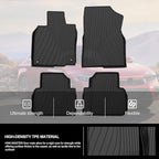 KIWI MASTER Floor Mats for 2022-2026 Honda Civic/Acura Integra, OEM Replacement 08P17-T20-110, Custom Fit All Weather Car Mats, Heavy Duty TPE Floor Liners, Front & Rear 2 Row, Black