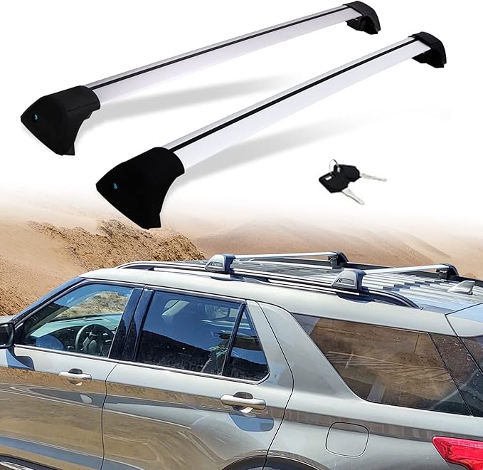 Snailfly Crossbars Customized Fit for 2020-2026 Ford Explorer Adjustable Cross Bars Roof Racks with Lock