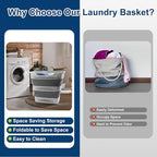 Collapsible Laundry Basket Foldable Pop-Up Laundry Hamper with Comfort Handles Portable Plastic Laundry Storage Basket Organi