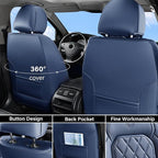 Coverado Car Seat Covers, Front Seat Cover, 2 Pack Luxury Faux Leather Seat Covers for Cars, Waterproof Car Seat Protector, B