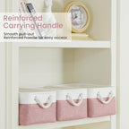 Storage Baskets for Shelves 13.8x9.8x6.7 Inch, Foldable Fabric Storage Bins with Handles, Small Storage Baskets for Organizin