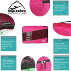 5 Set Packing Cubes for Travel Large Suitcase Luggage Organizer Bags Travel Accessories Vacation 4 Cubes 1 Laundry Pouch Bag