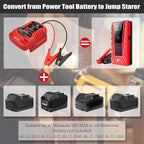 Car Jumper Start Adapter Jumper Cables for Milwaukee M18 18V,with 11AWG Cable,Jump Starting Adapter Auto Booster Cable for Jump Starting Car Using Tool Battery,Engine Under 3.5 Liters