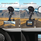 PULUZ Suction Cup Mount for Gopro Car Mount, Adjustable Vehicle Window & Windshield Mount Holder, Compatible with GoPro Hero 12 11 10 9 8 7/Insta360 X3 x2/DJI OSMO Action Camera Mount