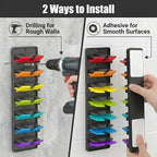 JBD Multicolor Hat Organizer for Baseball Caps, 2-Pack Wall Mounted Hat Rack Holds 20 Hats, Innovative Auto-Grip Clips Hat Ho