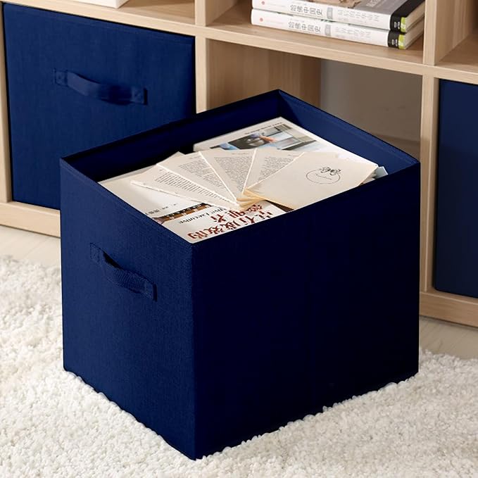 EBIGIC Storage bins collapsible storage bins,cube storage organizer （Pack of 3） 10.5 * 10.5 * 11inch，For home and office Coll