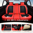 Coverado Car Seat Covers Full Set, Seat Covers for Cars, Front Seat Covers and Back Seat Cover Waterproof Leather Automotive 