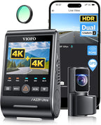 VIOFO A229 Ultra 2CH Dual 4K Dash Cam Front and Rear, Dual STARVIS 2 IMX678 Sensors & 2-Channel 4K HDR, Faster 5GHz Wi-Fi & P