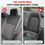 GIANT PANDA Rear Seat Covers for Subaru Outback Forester Crosstrek Legacy Impreza, 60/40 Split Back Seat Protector,Faux Leath