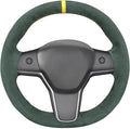 MEWANT Hand Stitched Steering Wheel Cover for Tesla Model 3 2017-2023 / Model Y 2020-2023 Accessories