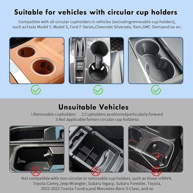 Car Tray & Car Desk for Laptop with 360° Rotating Wooden Car Laptop Mount Car Table Car Food Tray – Universal Steering Wheel Table for Tesla Model Y/3/S, Ford F-150 Explorer & Most Vehicles