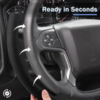 Steering Wheel Cover for Chevy Silverado 1500 2014-2018/2500 2500HD 3500 3500HD 2015-2019/ 4500HD 5500HD 6500HD 2019-2024/ Suburban Tahoe 2015-2020/ Colorado 2015-2022/ Traverse 2018-2023 Chevrolet