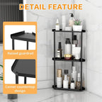 Jesginboo 3 Tier Bathroom Counter Organizer, Vanity Organizer Corner Shelf, Skincare, Makeup Countertop Organizers, Kitchen, 