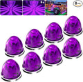 BJZ 8Pcs Purple Watermelon LED Strobe+Constant Marker Lights Dual Function Watermelon-Shaped Side Marker Clearance Tail Top Cap Roof Lights for Trailer Truck Semi-Trailer Heavy-Duty Truck Bus Van