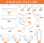 Zubebe 106 Pcs Pegboard Hooks Assortment with Bins, Pegboard Accessories Organizer Kit Include Bins with Hooks and Loops Pape