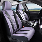 Coverado Car Seat Covers Full Set, Seat Covers for Cars, Front Seat Covers and Back Seat Cover Waterproof Leather Automotive 