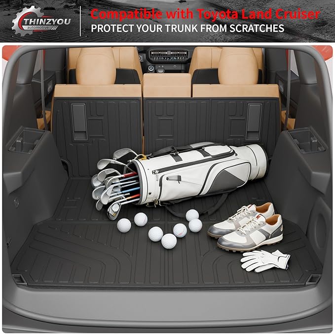 Floor Mats Compatible with 2024 2025 2026 Toyota Land Cruiser/Lexus GX550 Overtrail 5 Seats Cargo Mat Cargo Liner Trunk Liner Land Cruiser Accessories (Floor Mats+Trunk Mat+Backrest Mats)