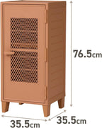 Tenma Locker-Shaped Storage Box with Mesh Doors That Can Be Assembled, Fitzpeg Cabinet, Mesh, Retro, Cute, Vertical Storage, 
