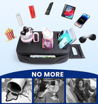 Back Seat Cup Holder for Car, PU Leather Couch Sofa Bed Boat Cup Holder Tray, Organizer for Trucks, Minivans, SUVs, RVs, Vehicles, Holds Drinks, Remote, Snacks, with Side Pockets