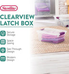Sterilite 48-Pack 15 Quart ClearView Latch Box, Stackable Organizer Bins with Latching Lids - Clear Plastic Organization Cont