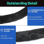 18 Inch Truck Steering Wheel Cover Velvet Wheel Semi-Truck Comfy Grip Cover Anti Slip Car Accessory, Fits Rv, Big Rig and Classic Car (Black, Fashion Style)