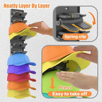 Hat Organizer for Baseball Caps 2 Packs with Built-in Spring Clips - Wall Mount Closet Hat Rack Holder,Storage for Door/Close
