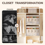 6Pack Linen Sheet Organizers and Storage - King/Queen Size Sheet Storage Organizer with Window, Foldable & Dustproof Sheet Or