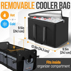 FORTEM Trunk Organizer with Cooler For SUV Car Organizer and Storage, Collapsible Multi-Compartment, Perfect Christmas Gifts Fo