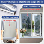 Coavas One Way Privacy Window Film, Sun Blocking Reflective Window Film See Out Not in, Heat Control Window Tint for Home, Anti UV Static Cling for Windows Office Door (Silver, 35.4 x 78.7 inches)
