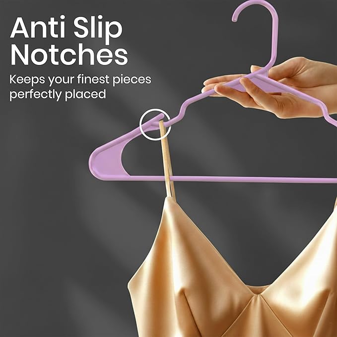 Utopia Home Plastic Hangers 50 Pack - Perfect Space Saving Clothes Hanger - Durable and Strong - Perfect Closet Organizers wi