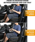 JOYTUTUS Steering Wheel Tray, Back Seat Headrest Tray for Eating Food and Drink, Work Table for Writing and Steering Wheel Laptop Desk, Car Organizer for Commuters, Travel, Family (16.1'' x 10'')