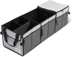 DNA Motoring Trunk Organizer for Car, 90L Large Capacity Foldable Trunk Organizer, Multi Compartment Car Trunk Organizer