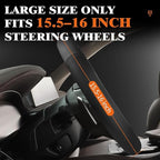 HOTOR Car Steering Wheel Cover - Universal Car Accessory for Diverse Cars, Leather Cover with Anti-Slip Lining, for Steering 