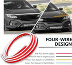 Car Hood Light Strip,White 71 Inches Dynamic Car LED Strip Lights,Turn Signal Lamp,Waterproof IP66 DRL Compatible with Dodge Ram 1500 2500 GMC Sierra 1500 2500 Chevy Silverado 1500 2500