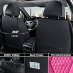Coverado Automotive Seat Covers Front Seats, Seat Covers 2 Pack, Rose Car Seat Cover, Waterproof Auto Seat Covers, Car Seat C