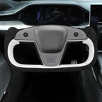 MEWANT Hand Stitched Tesla Model S Yoke Real Leather Steering Wheel Cover Wrap for Tesla Model S 2021-2023 / Model X 2021-2023 Tesla Yoke Steering Wheel Accessories(3D Style)