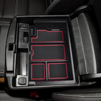 EDBETOS Center Console Organizer Tray Compatible with Chevy Silverado/GMC Sierra Accessories 2014-2018 and Chevy Tahoe Suburban/GMC Yukon 2015-2020 (Full Console w/Bucket Seats ONLY),Red
