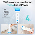 Cordless Electric Vacuum Pump for Vacuum Storage Bags Travel Air Pump, Portable USB Rechargeable Seal & Compression Bag Pump 