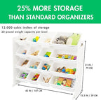 Humble Crew Toy Storage Organizer with 16 Removable Storage Bins for Kids Playroom, 4-Tier Toddler Toy Organization and Stora