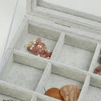 Coward Jewelry Organizer Tray Box, 24 Grids Ring Earring Chain Bracelet Necklace Jewelry Bead Display Holder Tray Case with T