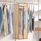 STORAGE MANIAC 2-Pack Hanging Garment Bag Zipper Cover with Sealed Clear Window, Long Garment Cover for Closet Storage Wardro