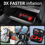 Tire Inflator Portable Air Compressor & Car Jump Starter, Cordless Air Pump with LED Light & Pressure Gauge for