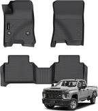 Auxko All Weather Floor Mats Fits for 2026 2025 2024 2023 Chevrolet/Chevy Colorado & GMC Canyon Liners Accessories Odorless Anti-Slip Floor Mats 2 Rows