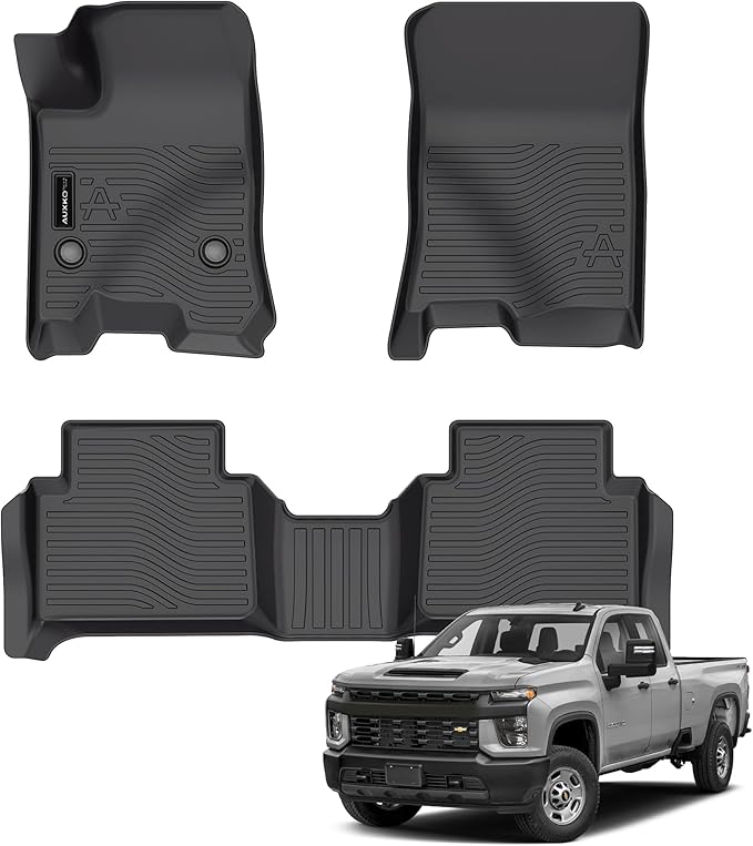 Auxko All Weather Floor Mats Fits for 2026 2025 2024 2023 Chevrolet/Chevy Colorado & GMC Canyon Liners Accessories Odorless Anti-Slip Floor Mats 2 Rows