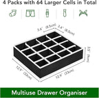 Joyoldelf Sock Drawer Organizer Divider Underwear Organizer 16-cell Fabric Dresser Drawer Organizers Storage Boxes for Socks 