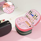 ProCase Travel Size Jewelry Box, Medium Portable Seashell-Shaped Jewelry Case, 2 Layer Jewelry Organizer in PU Leather for Wo