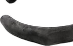 Quick Install Sporty Suede Leather Steering Wheel Cover with Red Top Trim Universal fit Any 14½" to 15" Car SUV Pickup Steering Wheel