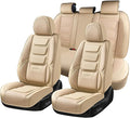 Coverado Car Seat Covers Full Set, Seat Covers for Cars, Front Seat Covers and Back Seat Cover Waterproof Leather Automotive 