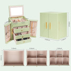Dajasan Large Jewelry Box Organizer, Jewelry Storage Organizer with 3 Drawers, Huge Jewelry Box with Mirror for Women Girls, 